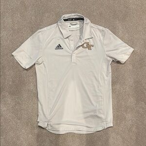 Adidas Men’s White Georgia Tech Polo Shirt Size Small